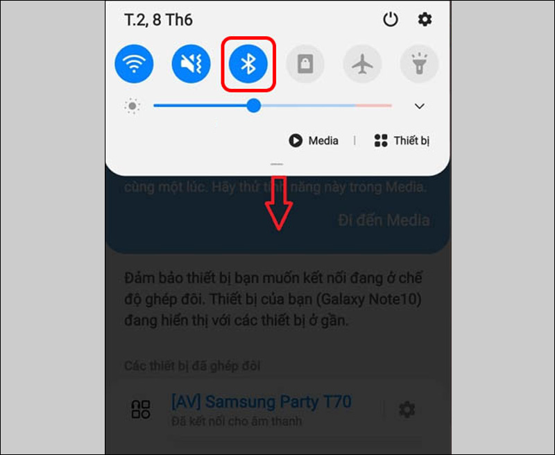 Bật bluetooth trên điện thoại Android